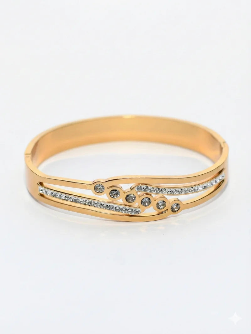 Twinkle Line Gold Bangle